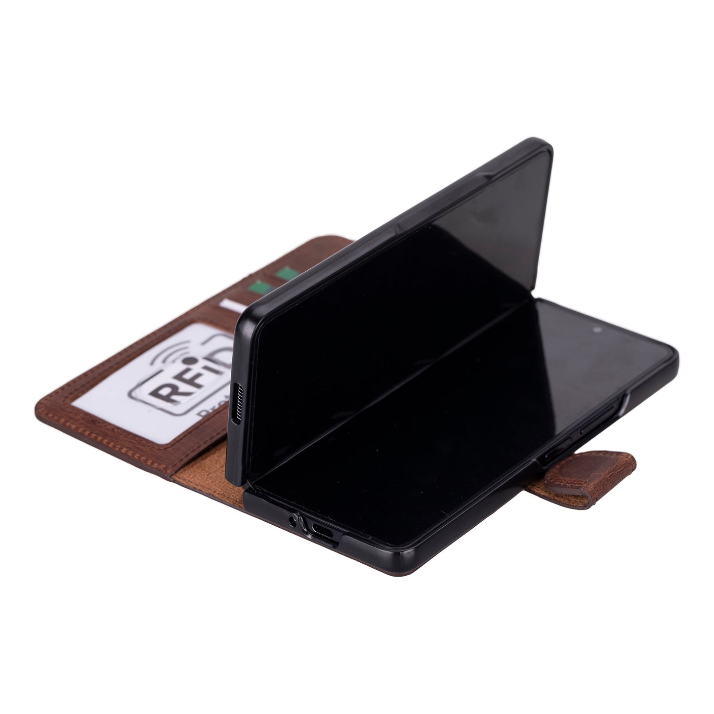 Wallet ID Google Pixel 10 Pro Fold Leather Folio Case
