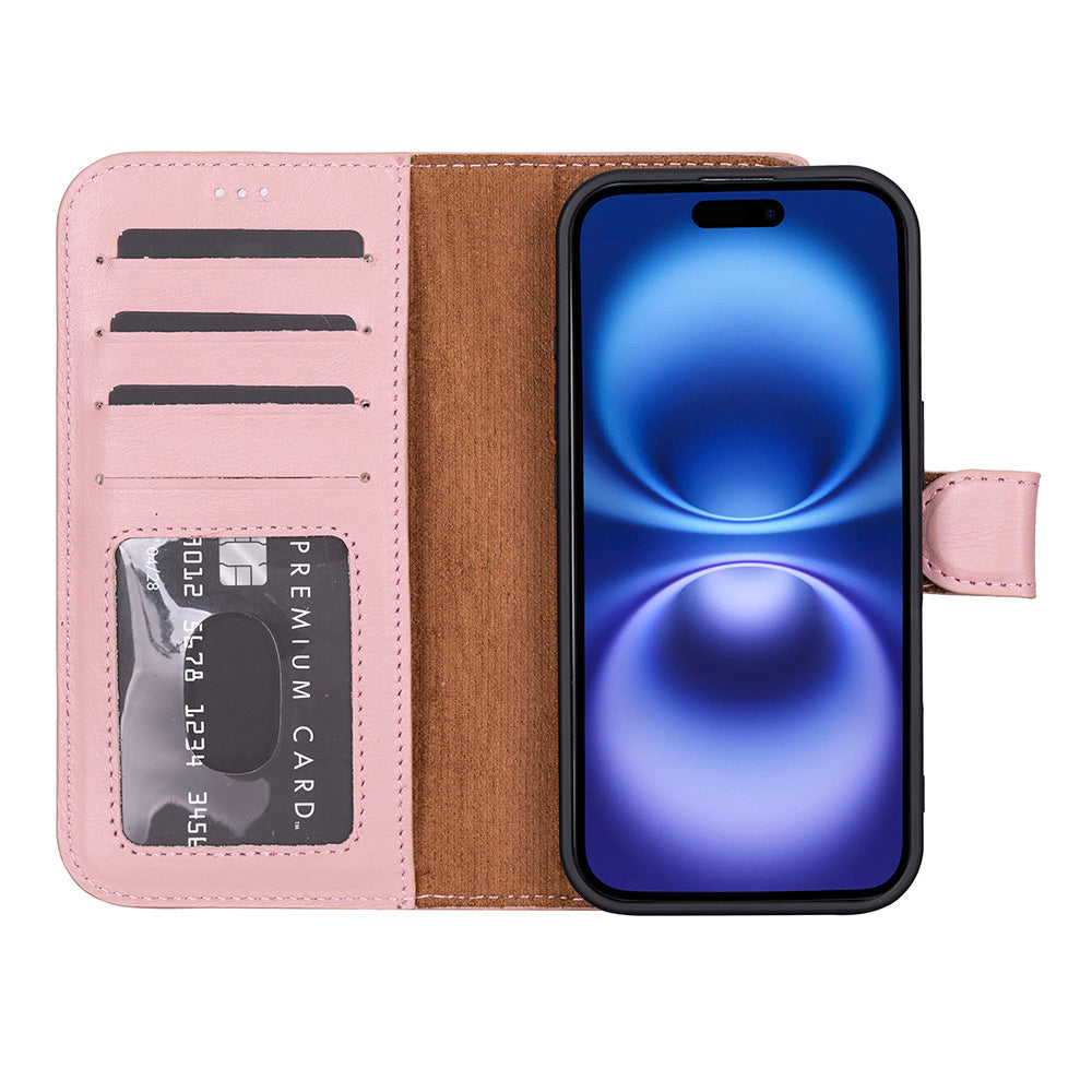 Apple iPhone 17 Uyumlu Hakiki Deri Cüzdanlı Kılıf