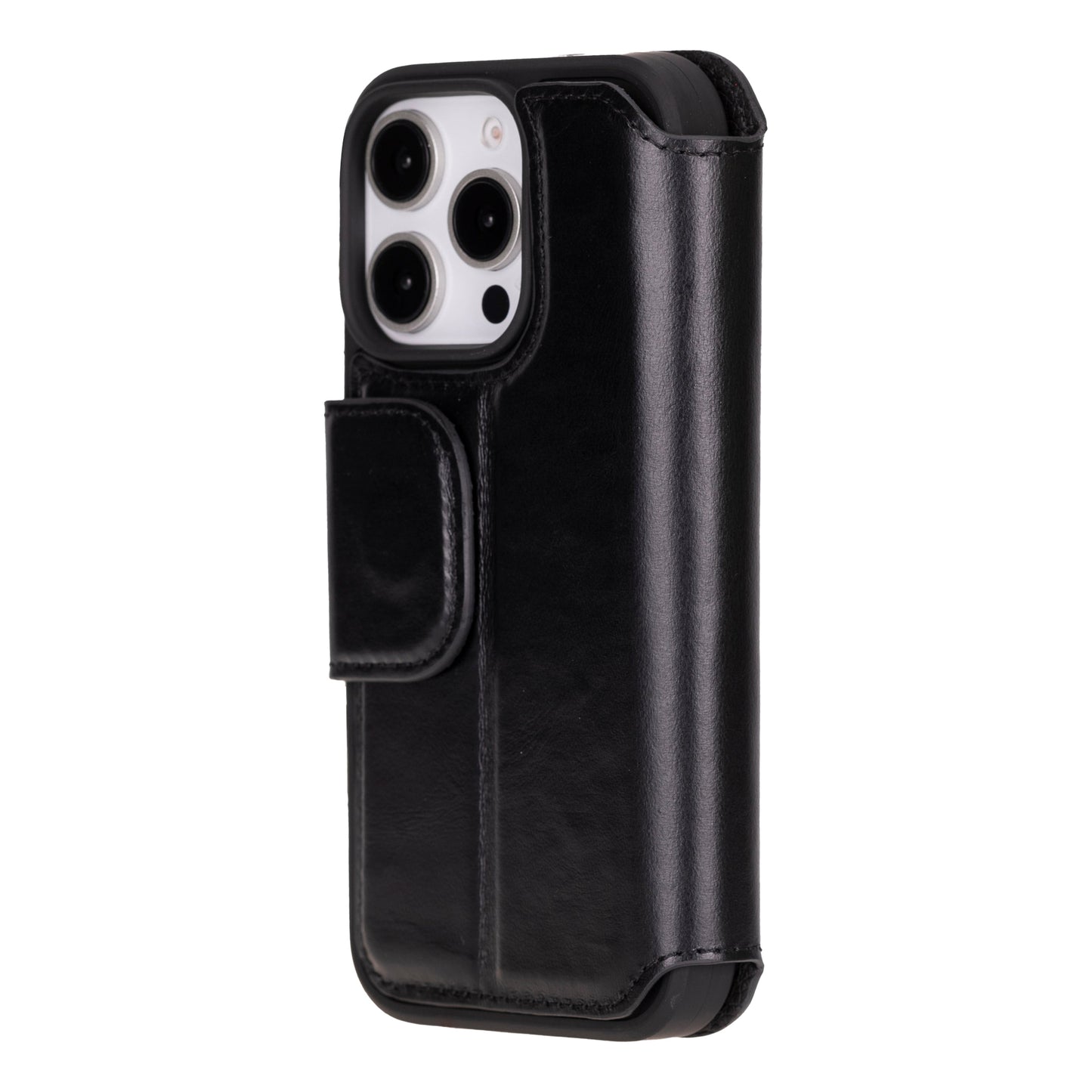iPhone 16 Pro Uyumlu Hakiki Deri Kapaklı Kılıf