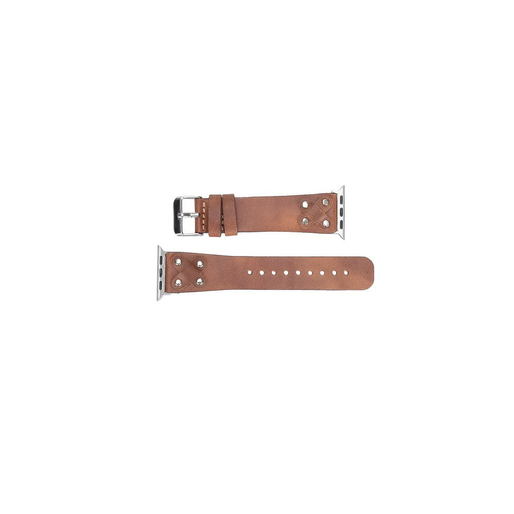 Apple Watch Uyumlu Deri Kordon Cross ST TN02