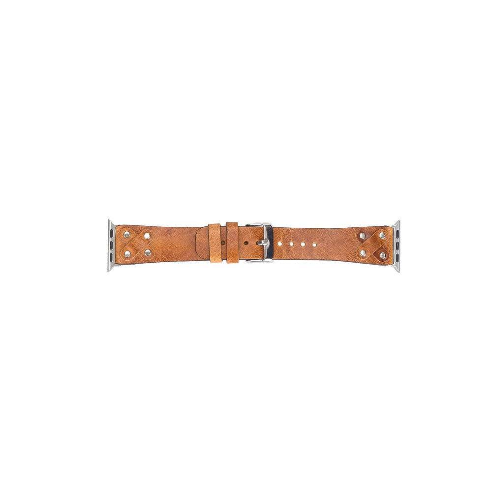 Apple Watch Uyumlu Deri Kordon Cross ST V18