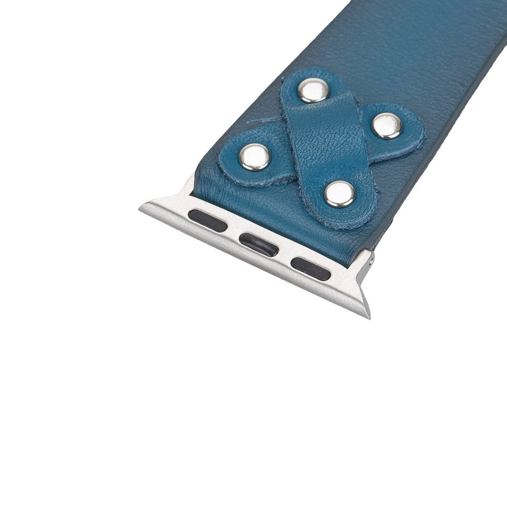 Apple Watch Uyumlu Deri Kordon Cross ST BRN4E