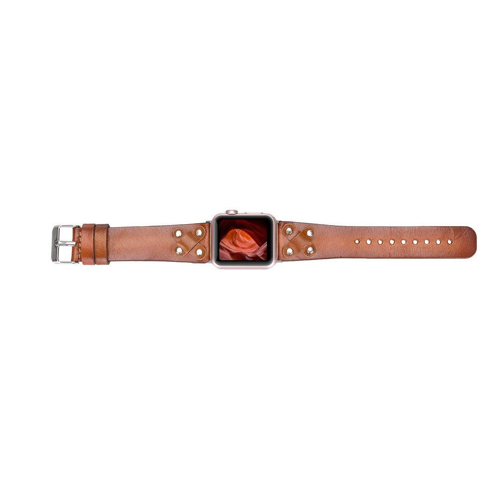 Apple Watch Uyumlu Deri Kordon Cross ST RST2E