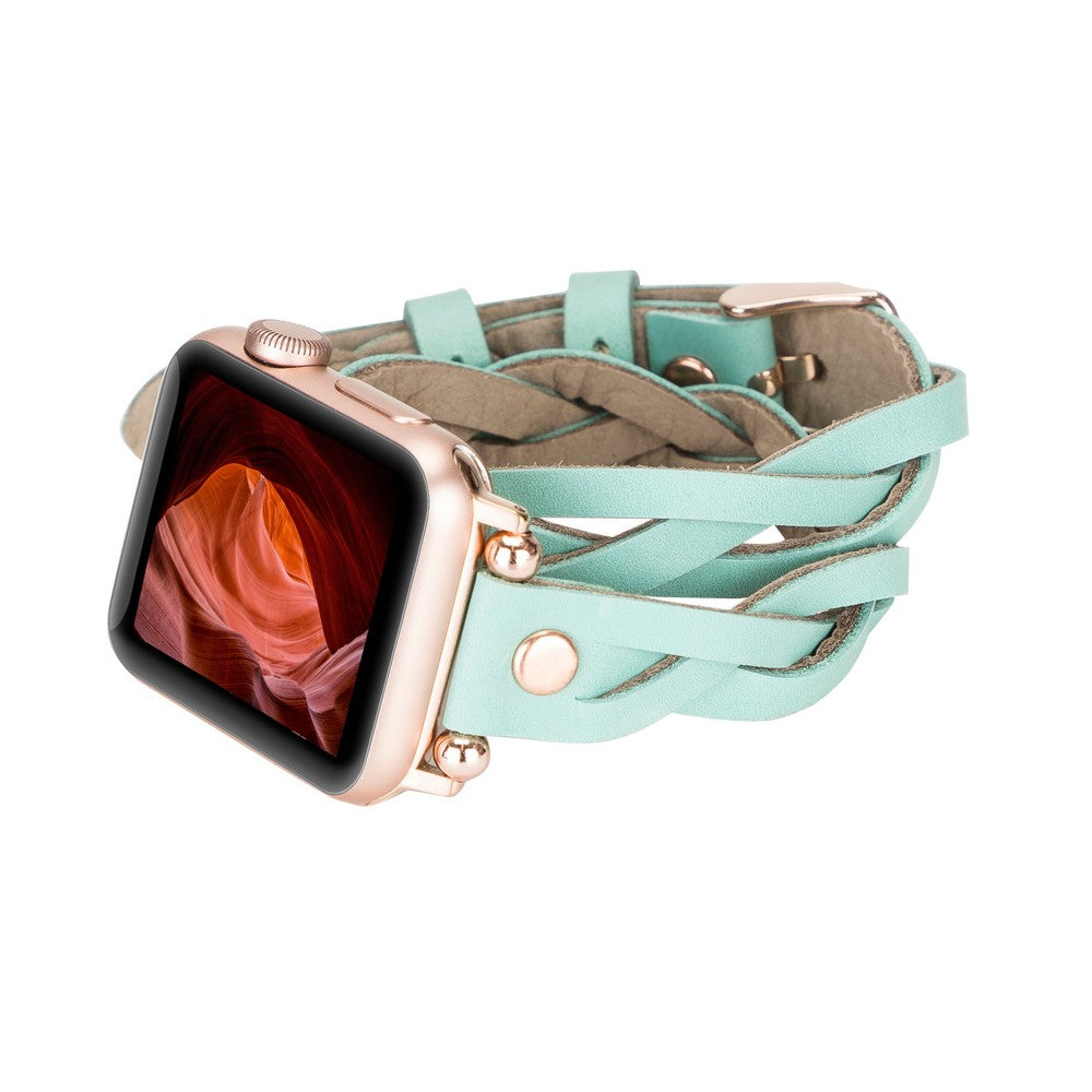 Apple Watch Uyumlu Deri Kordon DT RT BRN7