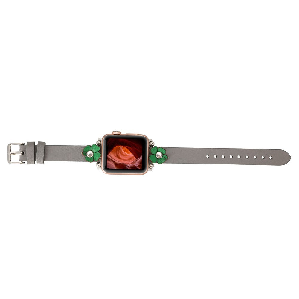 Apple Watch Uyumlu Deri Kordon Clover ST RST9