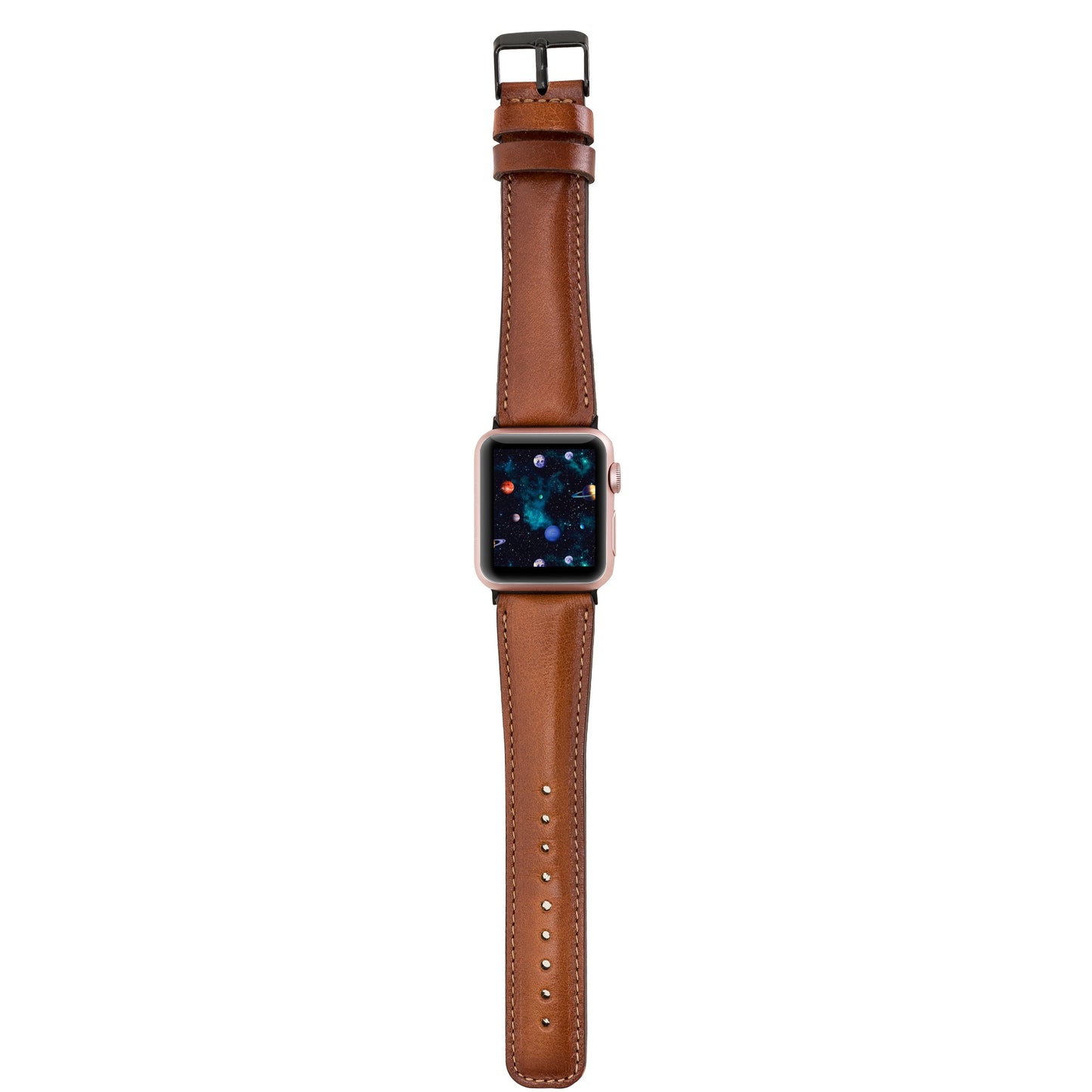 Apple Watch Uyumlu Deri Kordon RTST2EF Taba