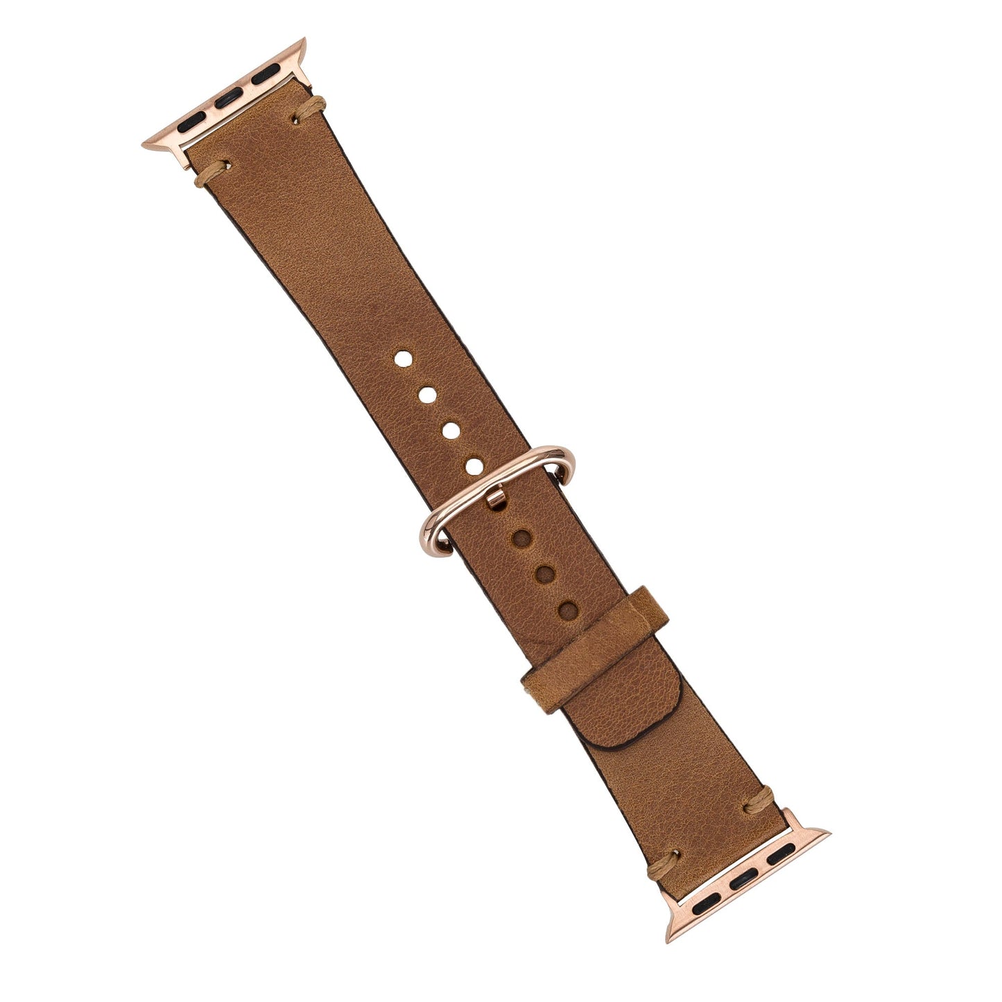 Apple Watch Uyumlu Deri Kordon Roma G19 Taba