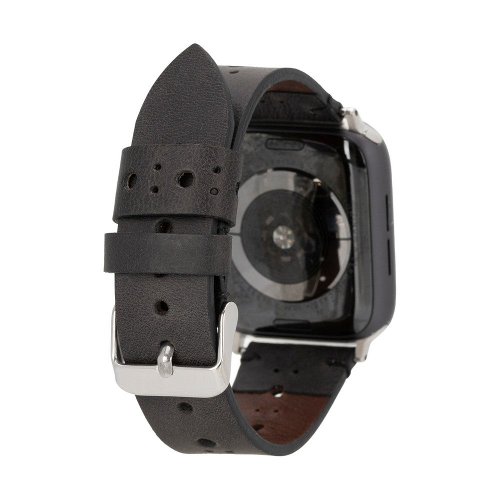 Apple Watch Compatible Leather Band, Sport, Black