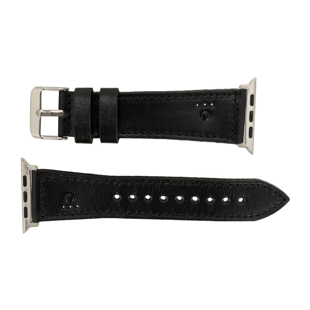 Apple Watch Compatible Leather Band, Sport, Black