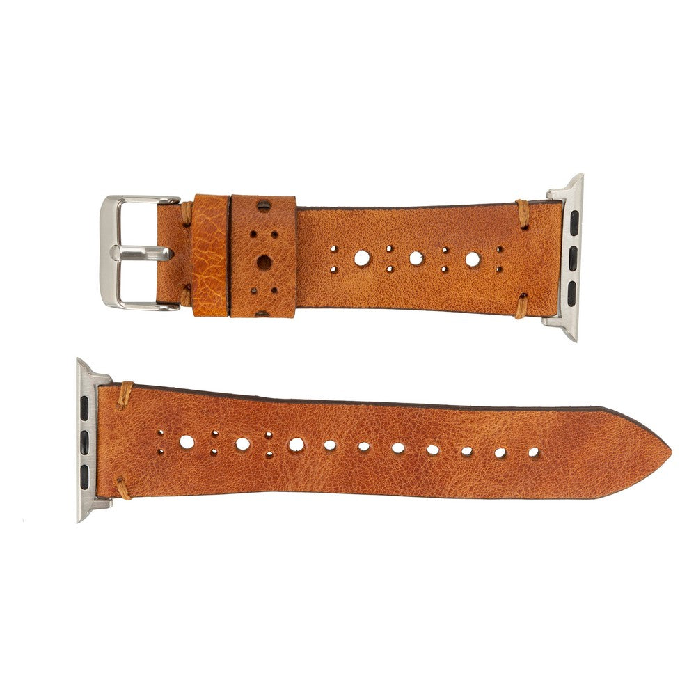 Apple Watch Compatible Leather Band, Sport, Antique Tan