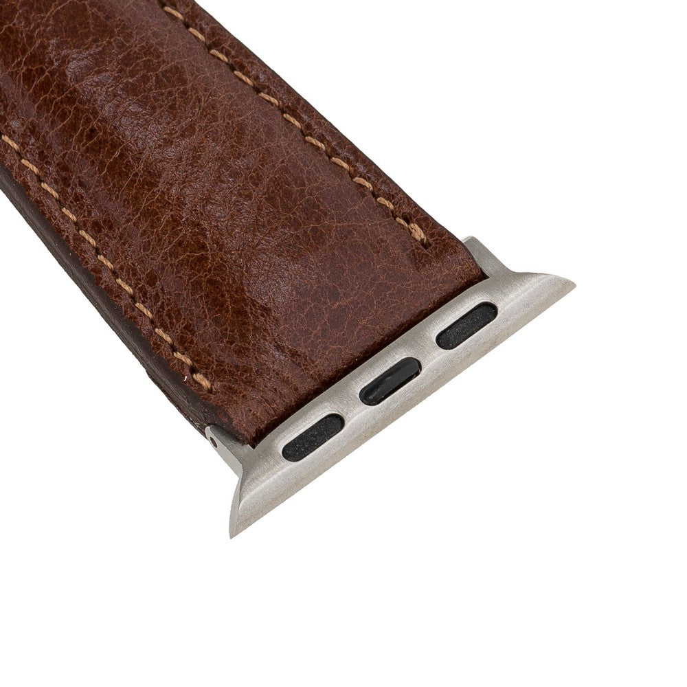 Apple Watch Uyumlu Deri Kordon, Karamel