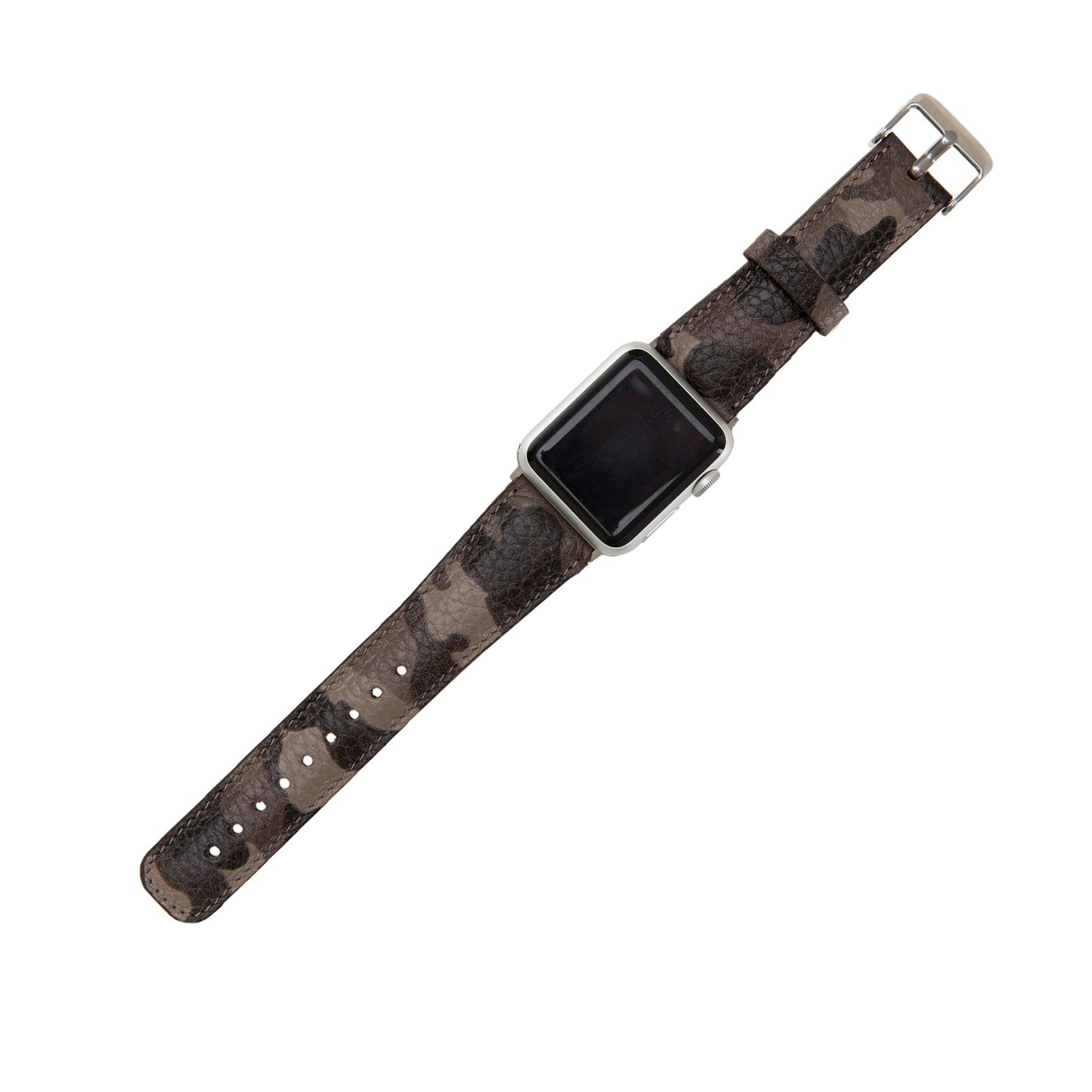 Apple Watch Uyumlu Deri Kordon Kamuflaj Bej