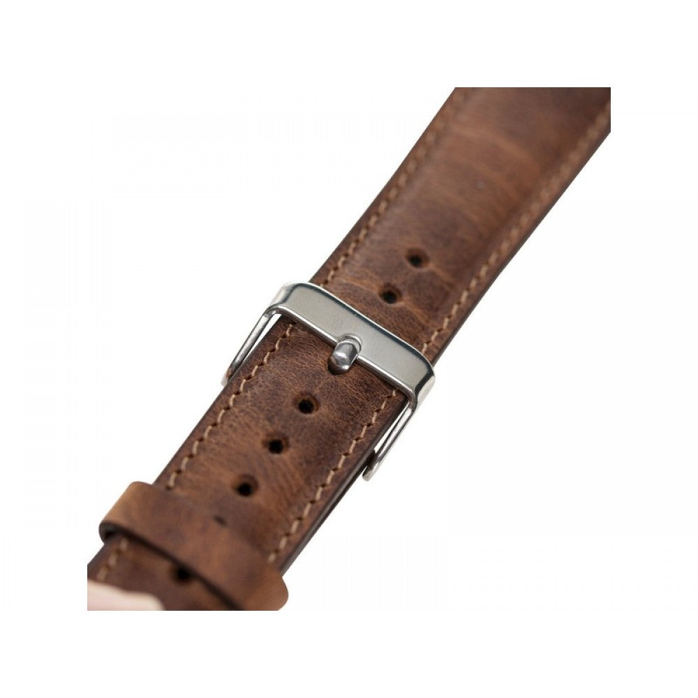 Apple Watch Uyumlu Deri Kordon G2 Kahverengi