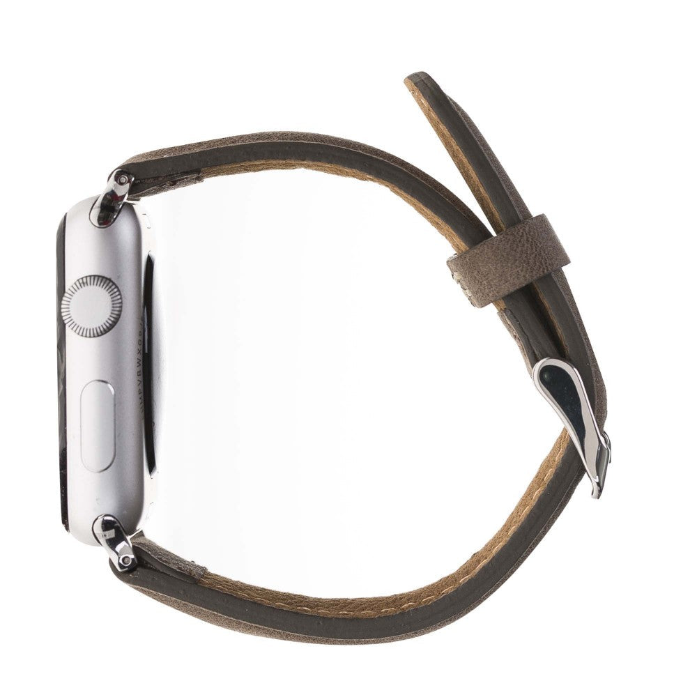 Apple Watch Uyumlu Deri Kordon G2 Kahverengi