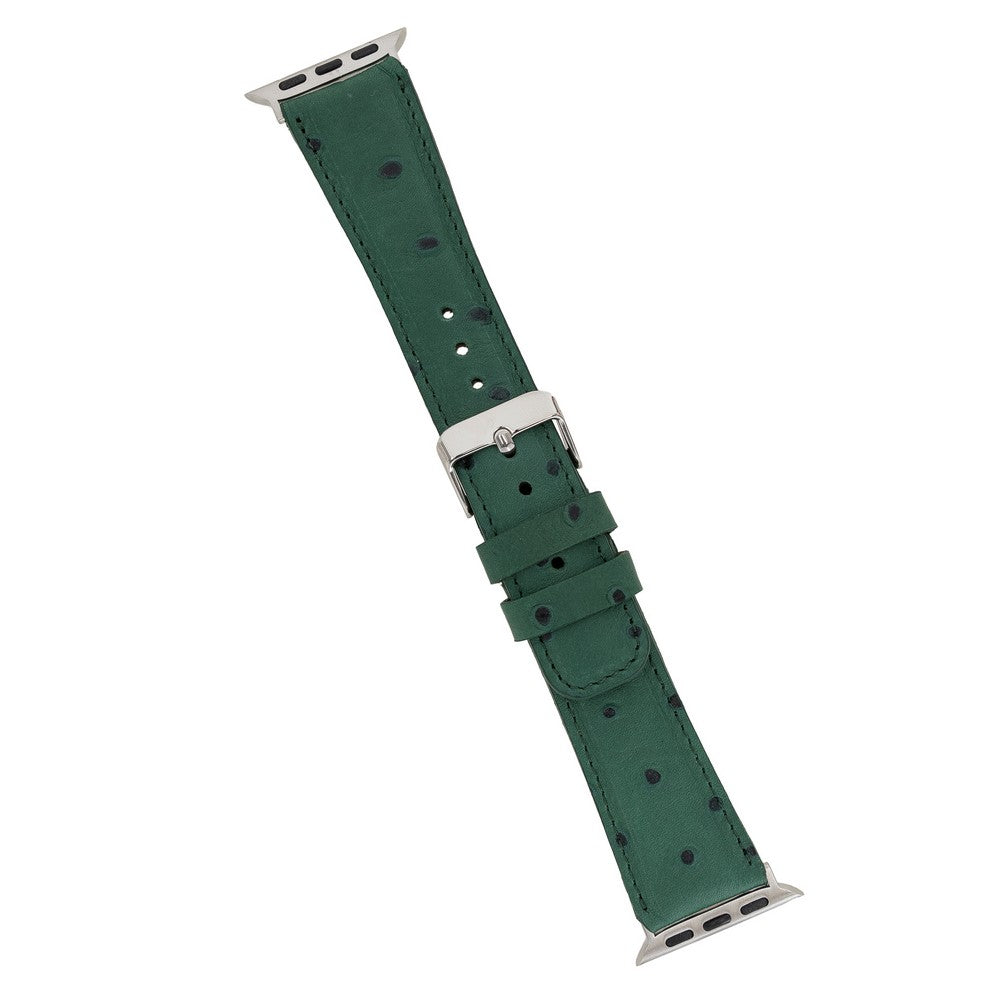 Apple Watch Uyumlu Deri Kordon DE6 Yeşil