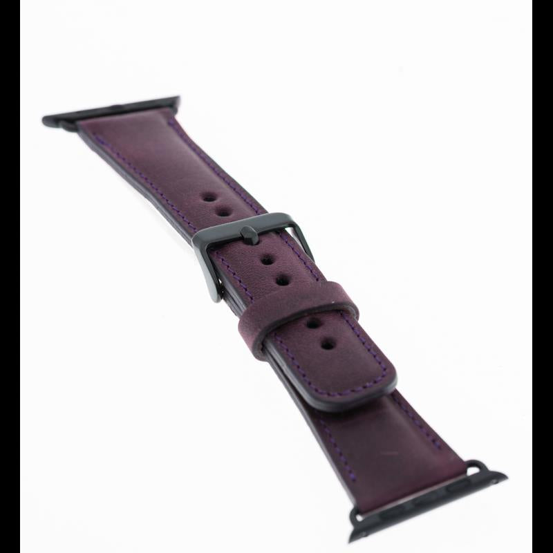 Apple Watch Uyumlu Deri Kordon G7 Mor