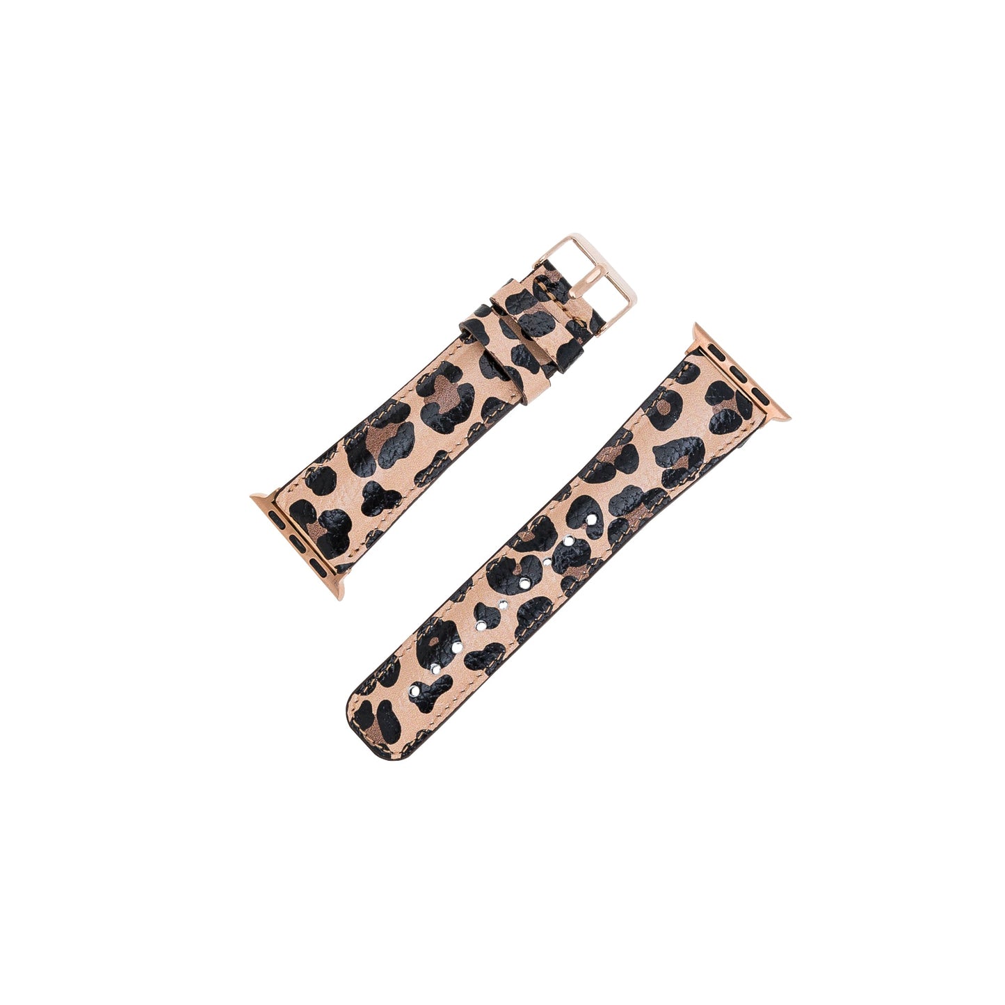 Apple Watch Uyumlu Deri Kordon Leopar NE