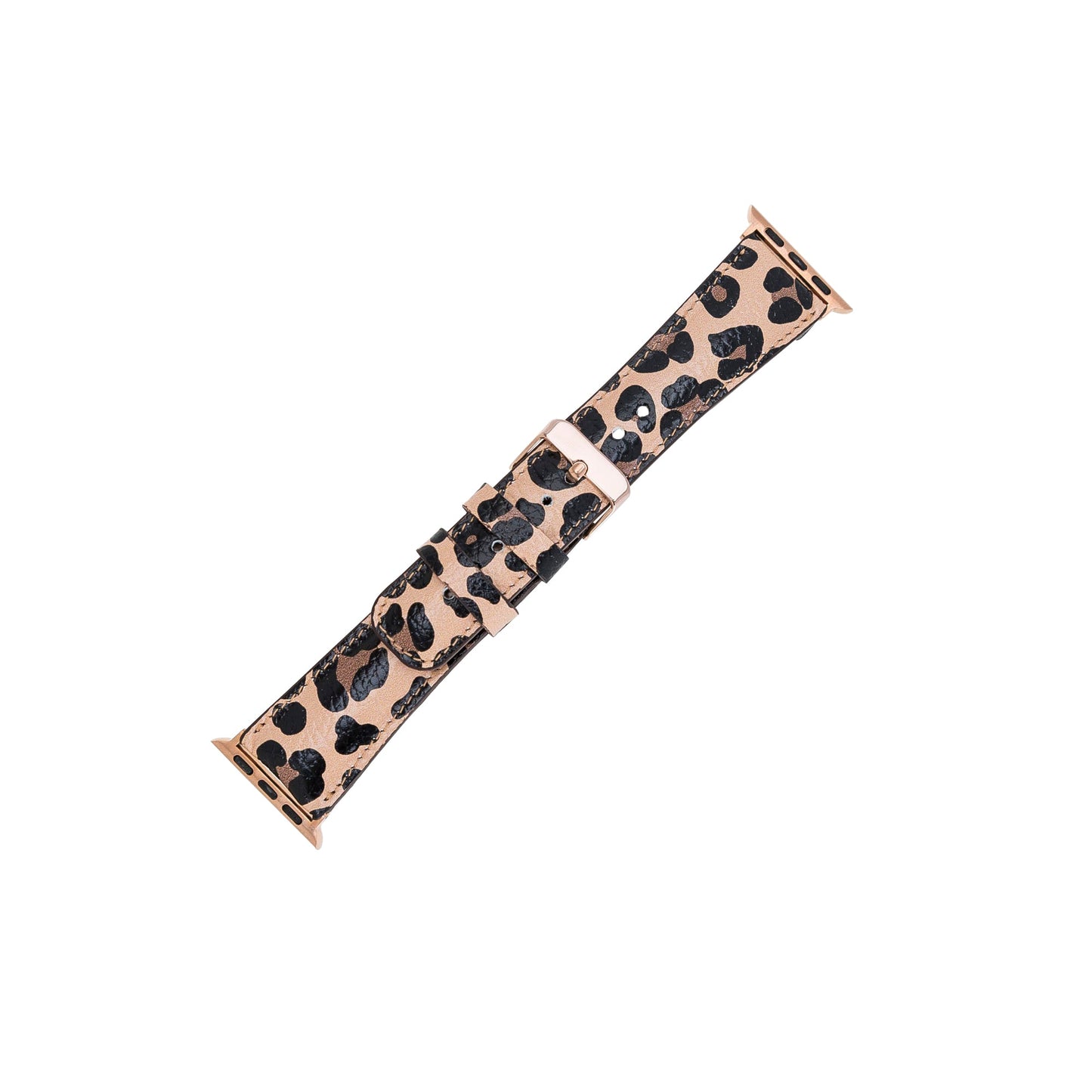 Apple Watch Uyumlu Deri Kordon Leopar NE