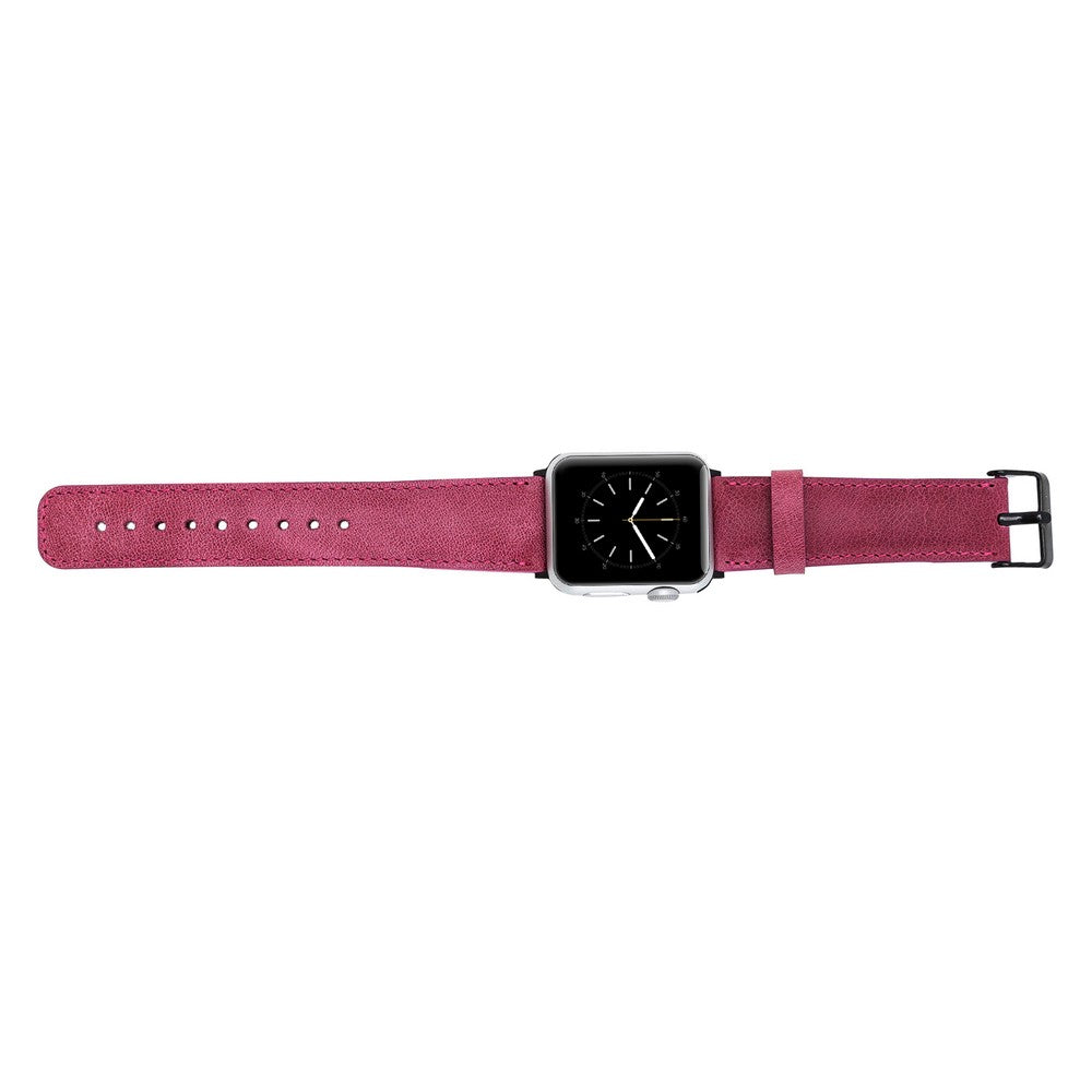 Apple Watch Uyumlu Deri Kordon TN08 Pembe