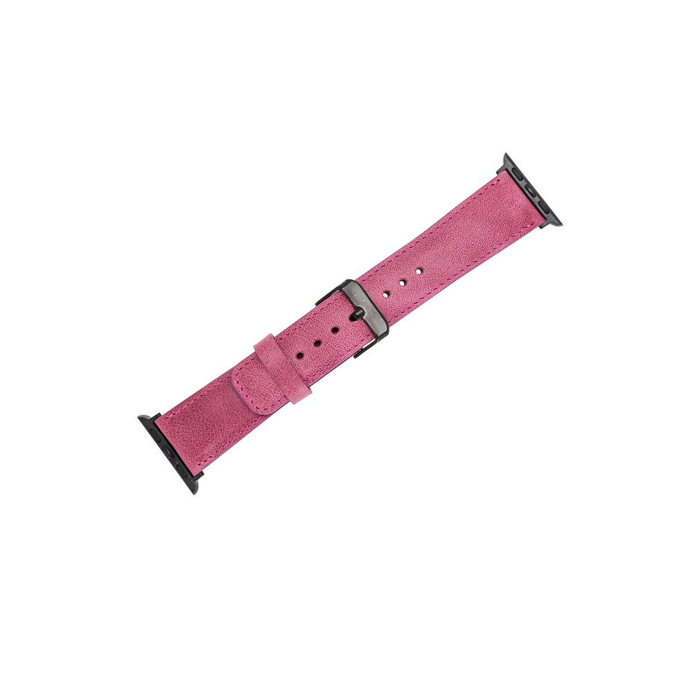 Apple Watch Uyumlu Deri Kordon TN08 Pembe