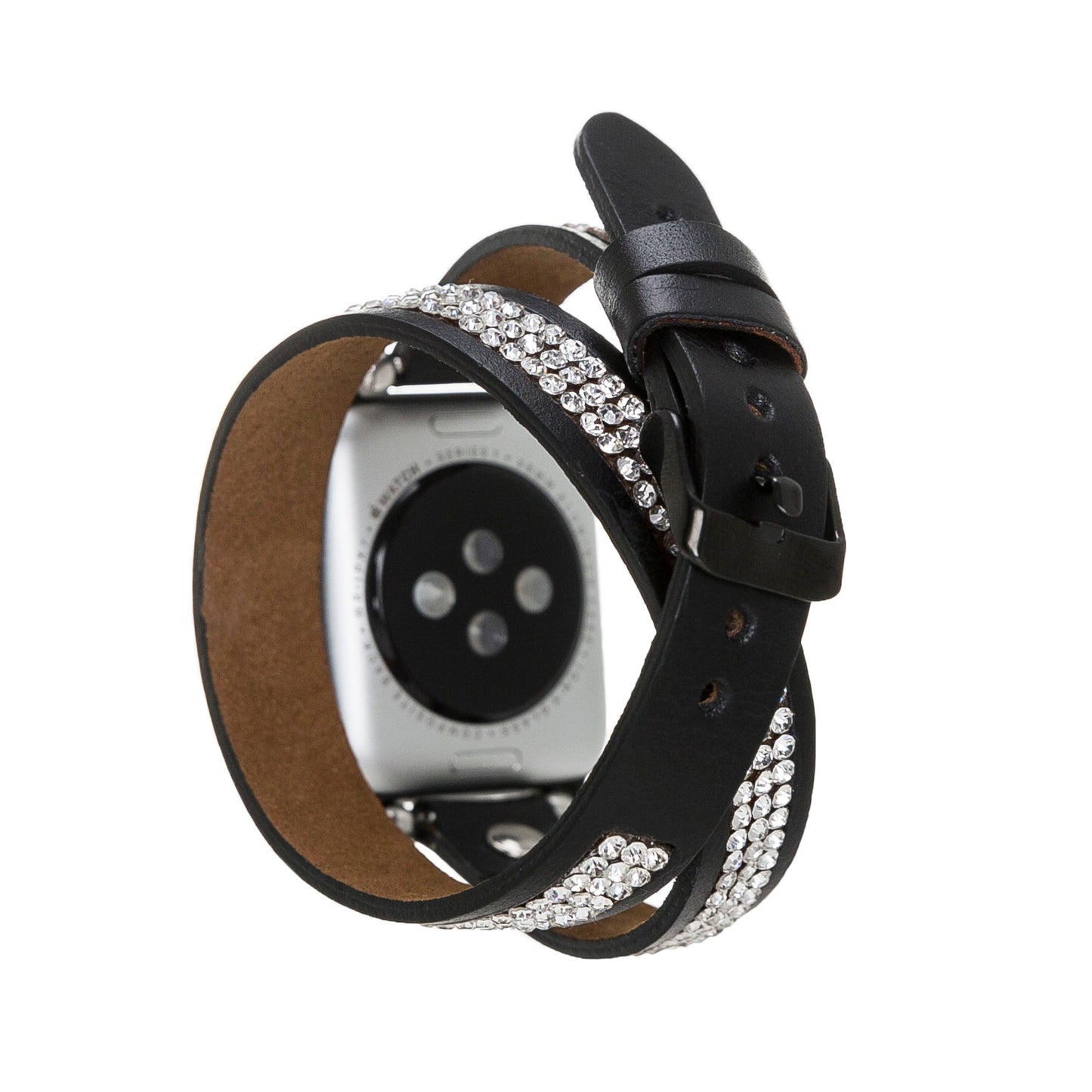 Apple Watch Uyumlu Deri Kordon DT Taşlı RST1
