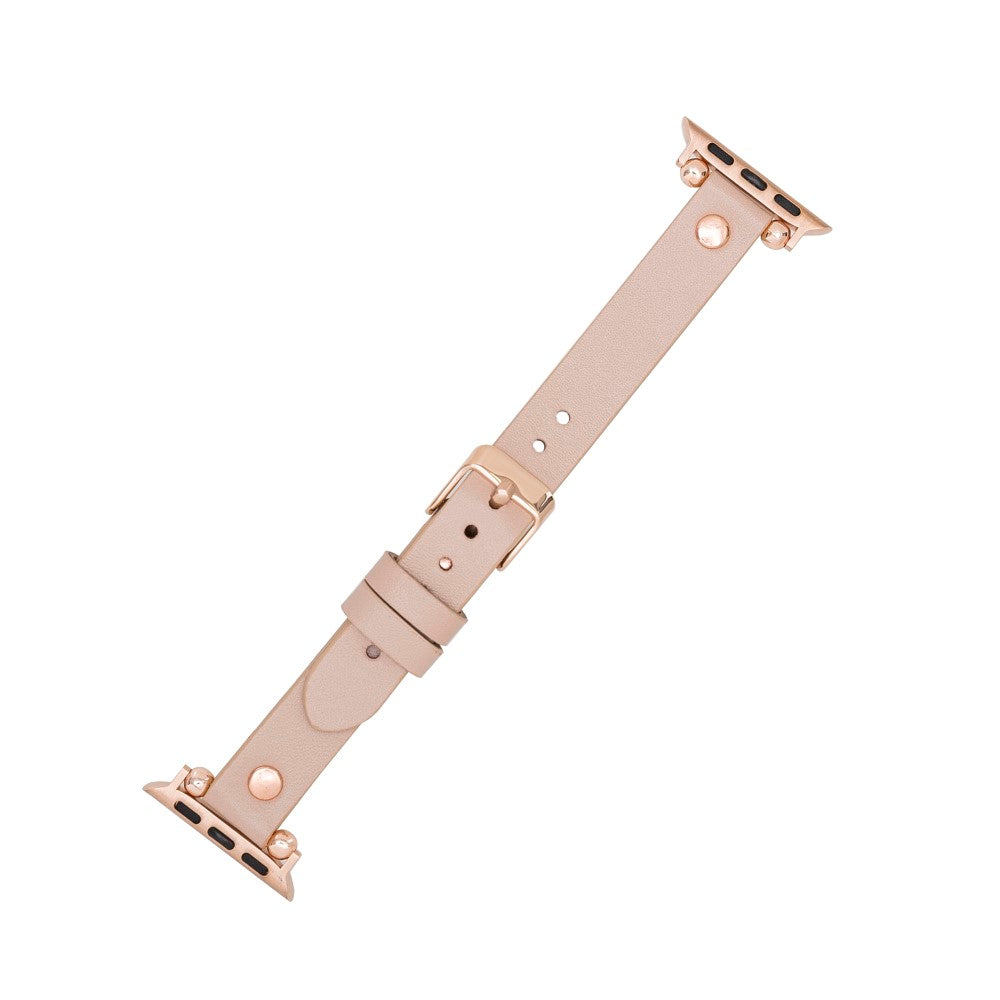 Apple Watch Uyumlu Deri Kordon RG NU1 Pembe