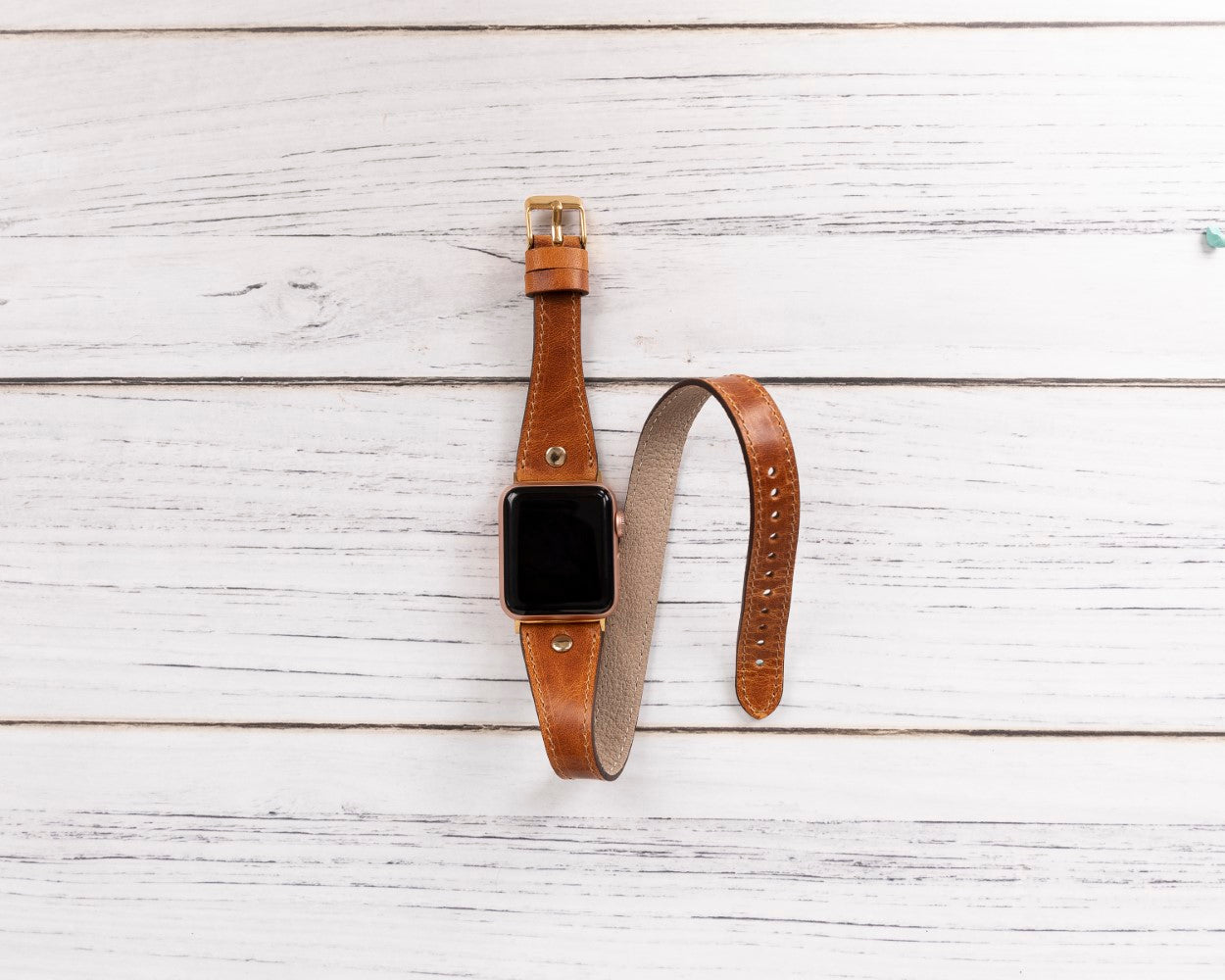 Apple Watch Uyumlu Deri Kordon Slim DT GT V18