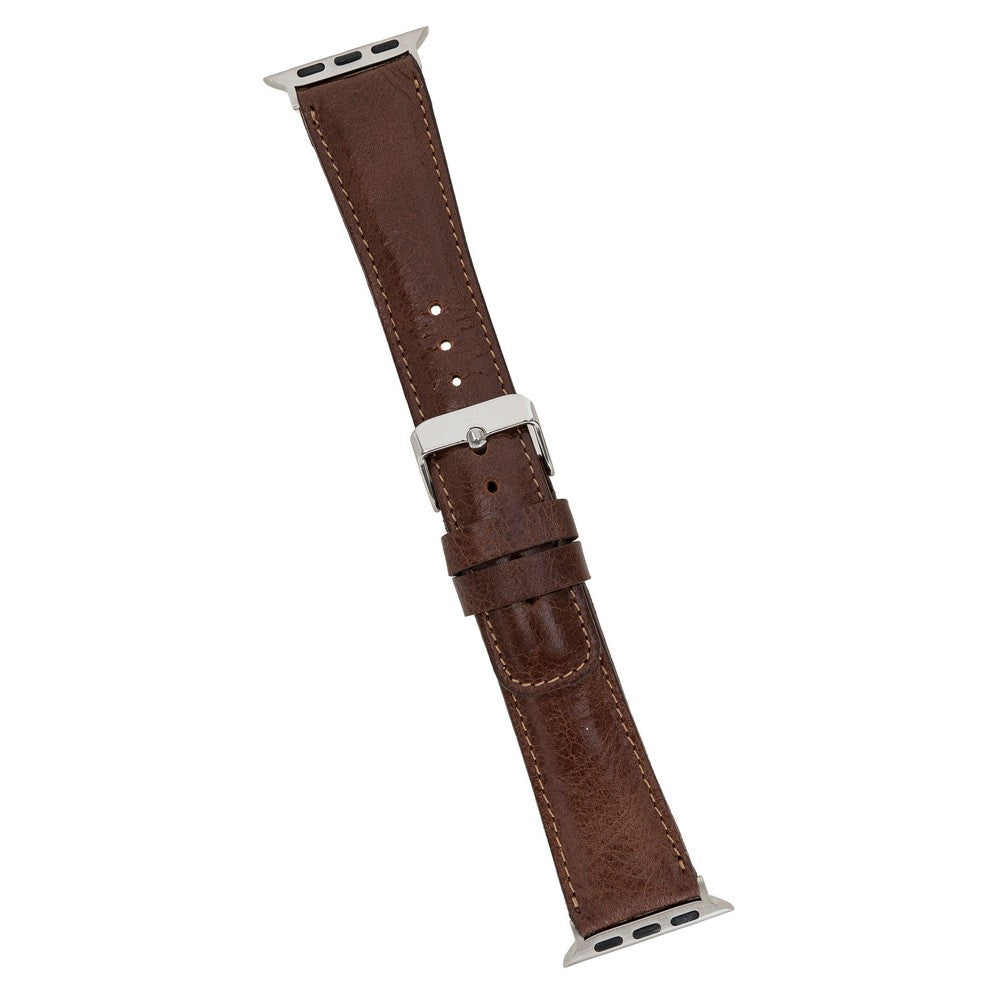 Apple Watch Uyumlu Deri Kordon, Karamel