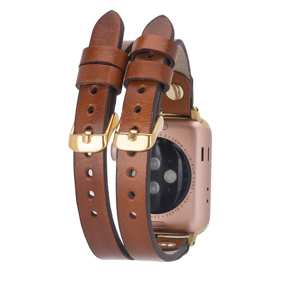 Apple Watch Uyumlu Deri Kordon Ely Double Tour GT RST2EF
