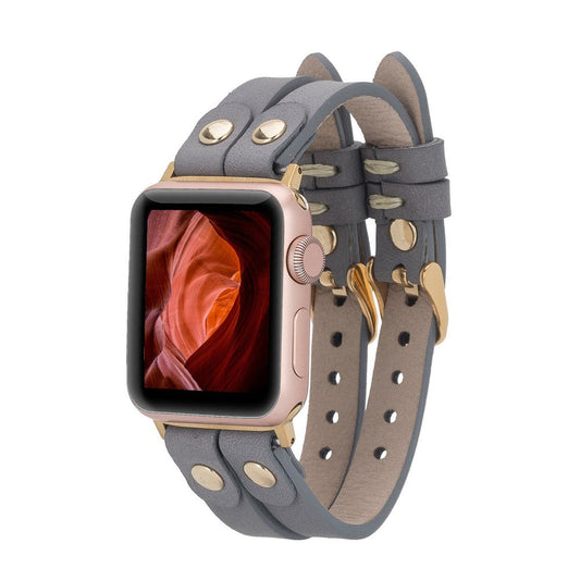 Apple Watch Compatible Leather Band Ely Double Tour GT RST9