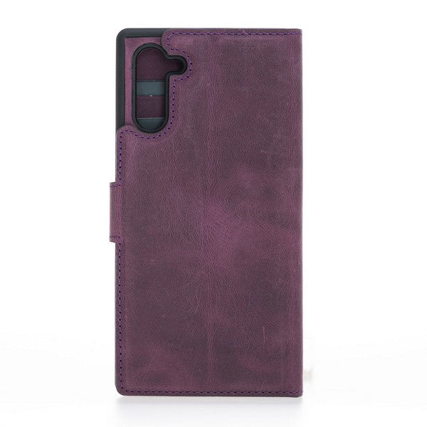 Samsung Galaxy Note 10 Compatible Leather Wallet Case G7 Purple
