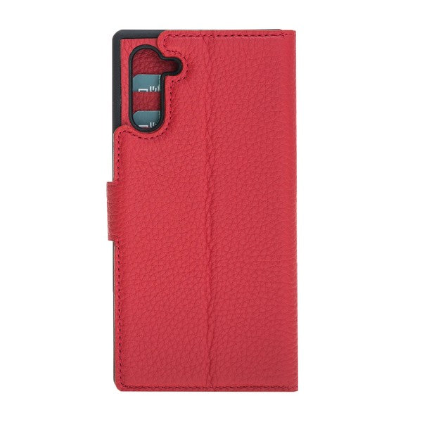 Samsung Galaxy Note 10 Compatible Leather Wallet Case ERC2 Red
