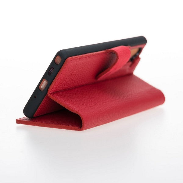 Samsung Galaxy Note 10 Compatible Leather Wallet Case ERC2 Red
