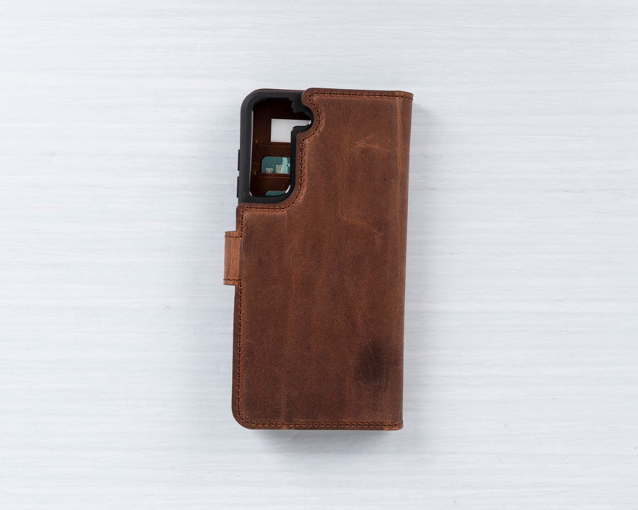 Samsung Galaxy S21 FE Compatible Leather Wallet Case G2 Brown