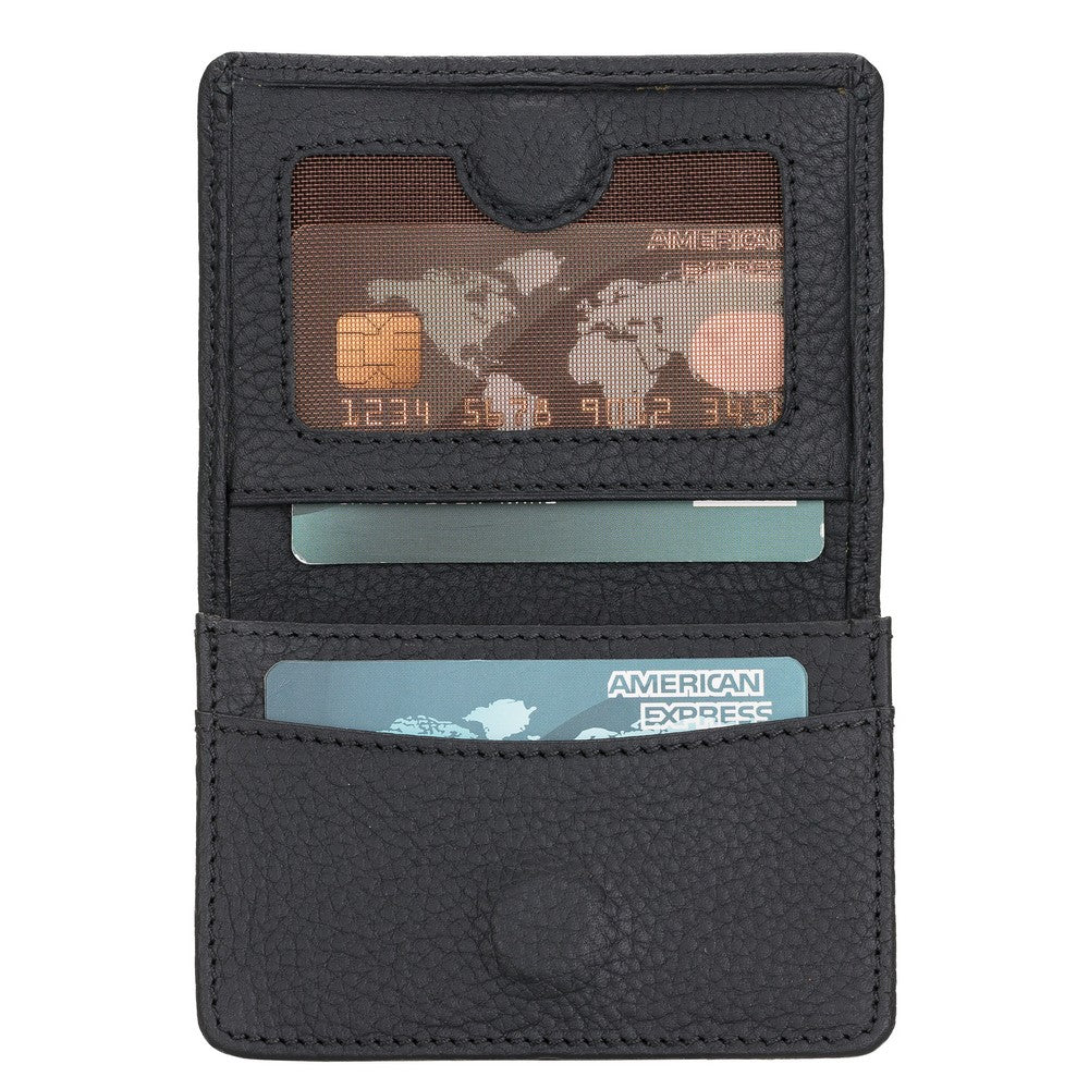 Toni Leather Card Holder FL01 Black