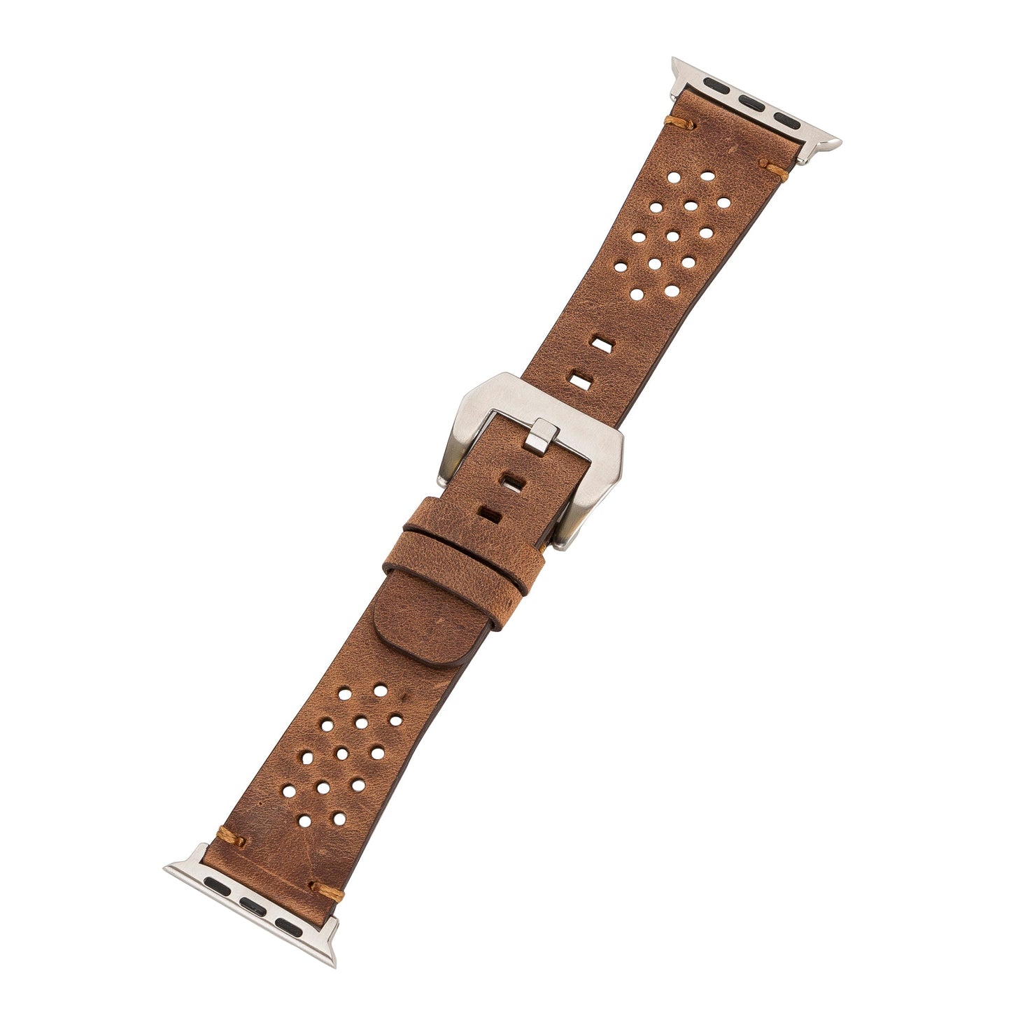 Apple Watch Uyumlu Deri Kordon Vigo G2 Kahve
