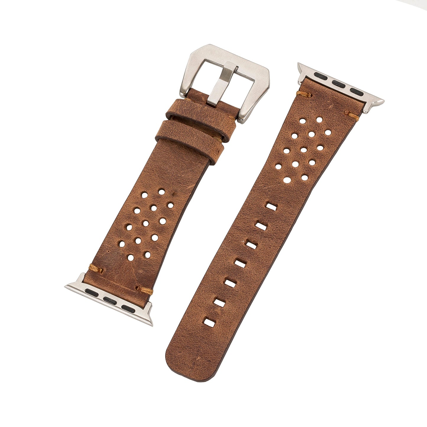 Apple Watch Uyumlu Deri Kordon Vigo G2 Kahve