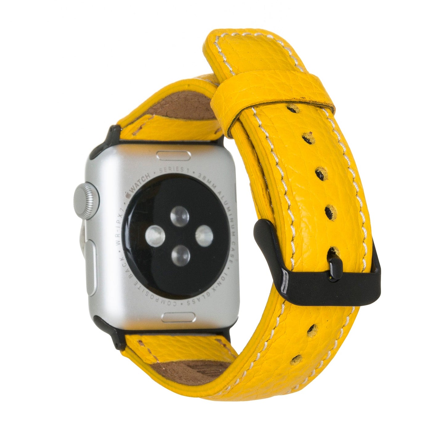 Apple Watch Uyumlu Deri Kordon FL12 Sarı