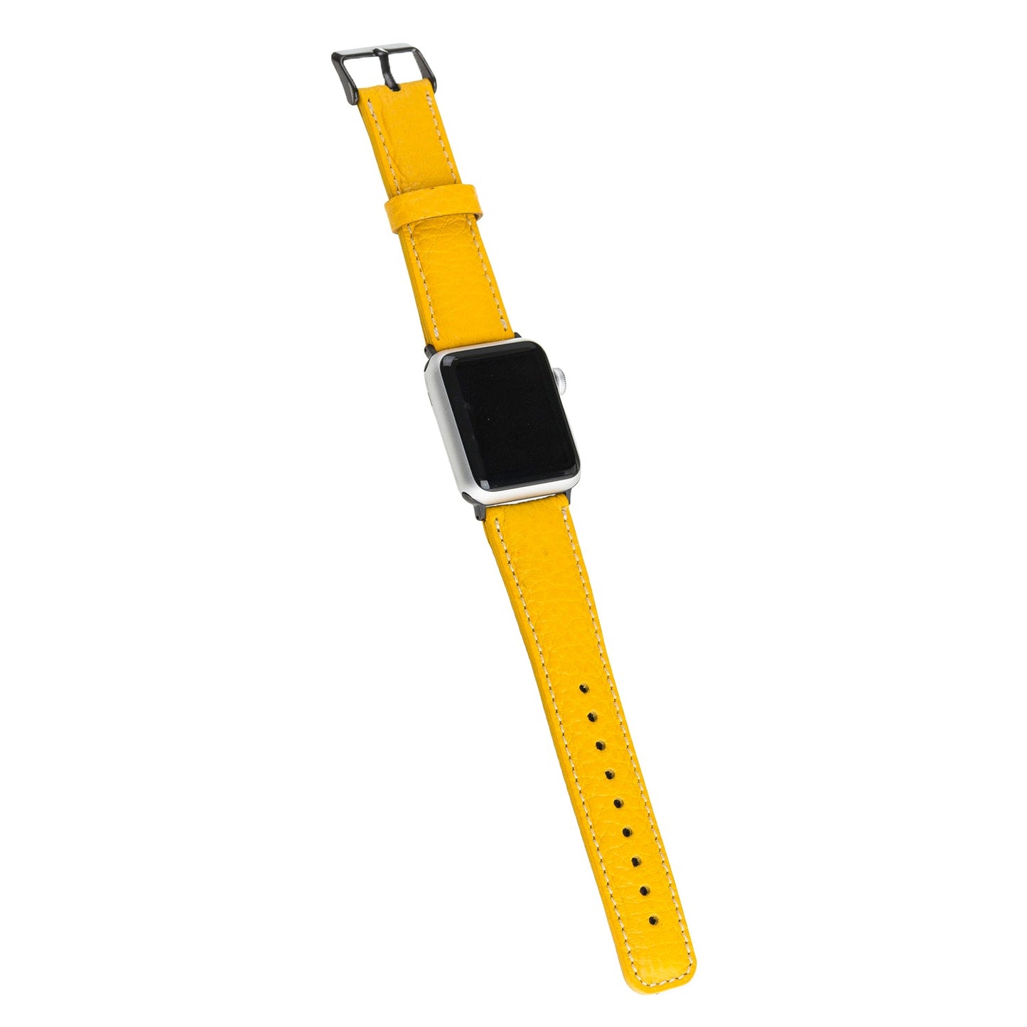 Apple Watch Uyumlu Deri Kordon FL12 Sarı