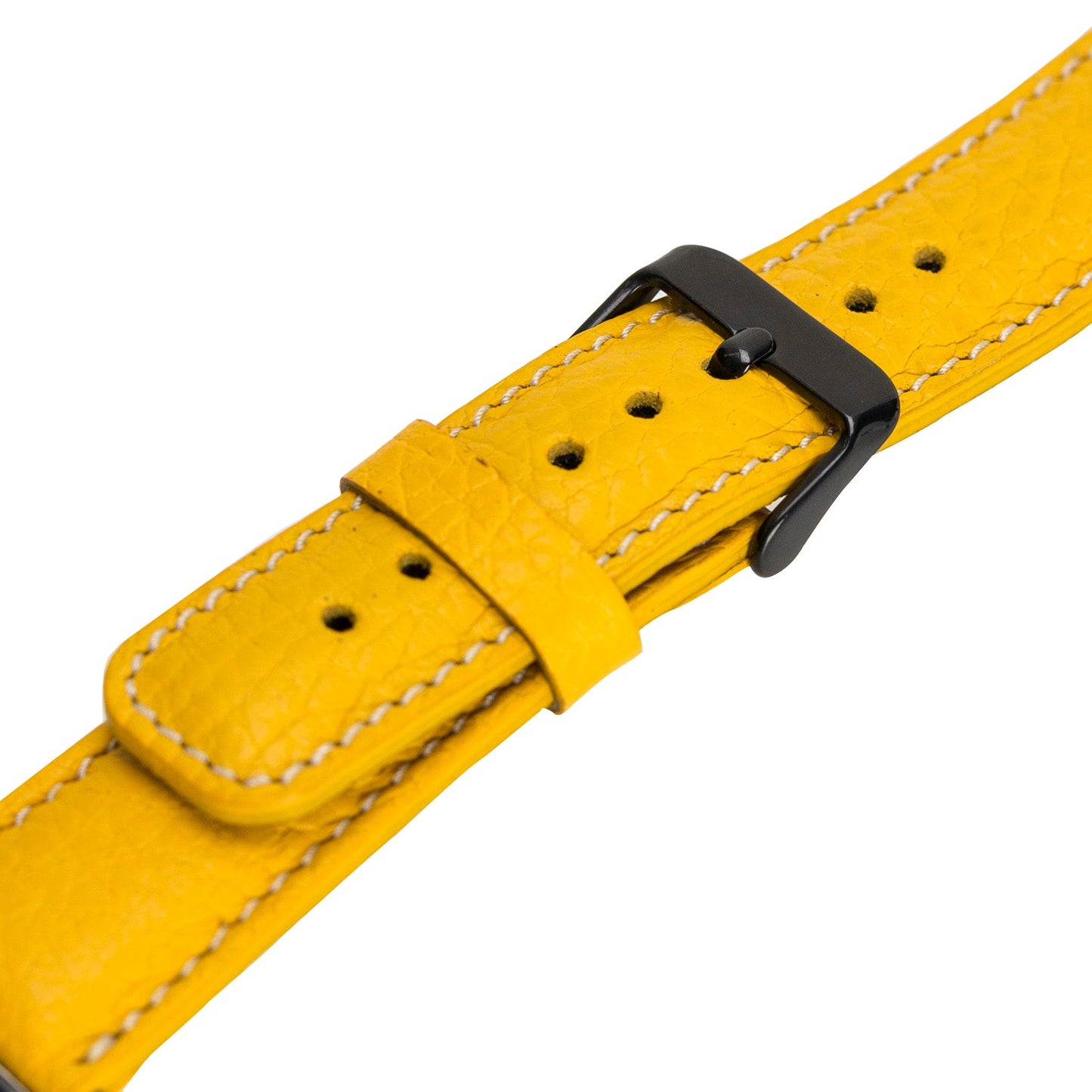 Apple Watch Uyumlu Deri Kordon FL12 Sarı