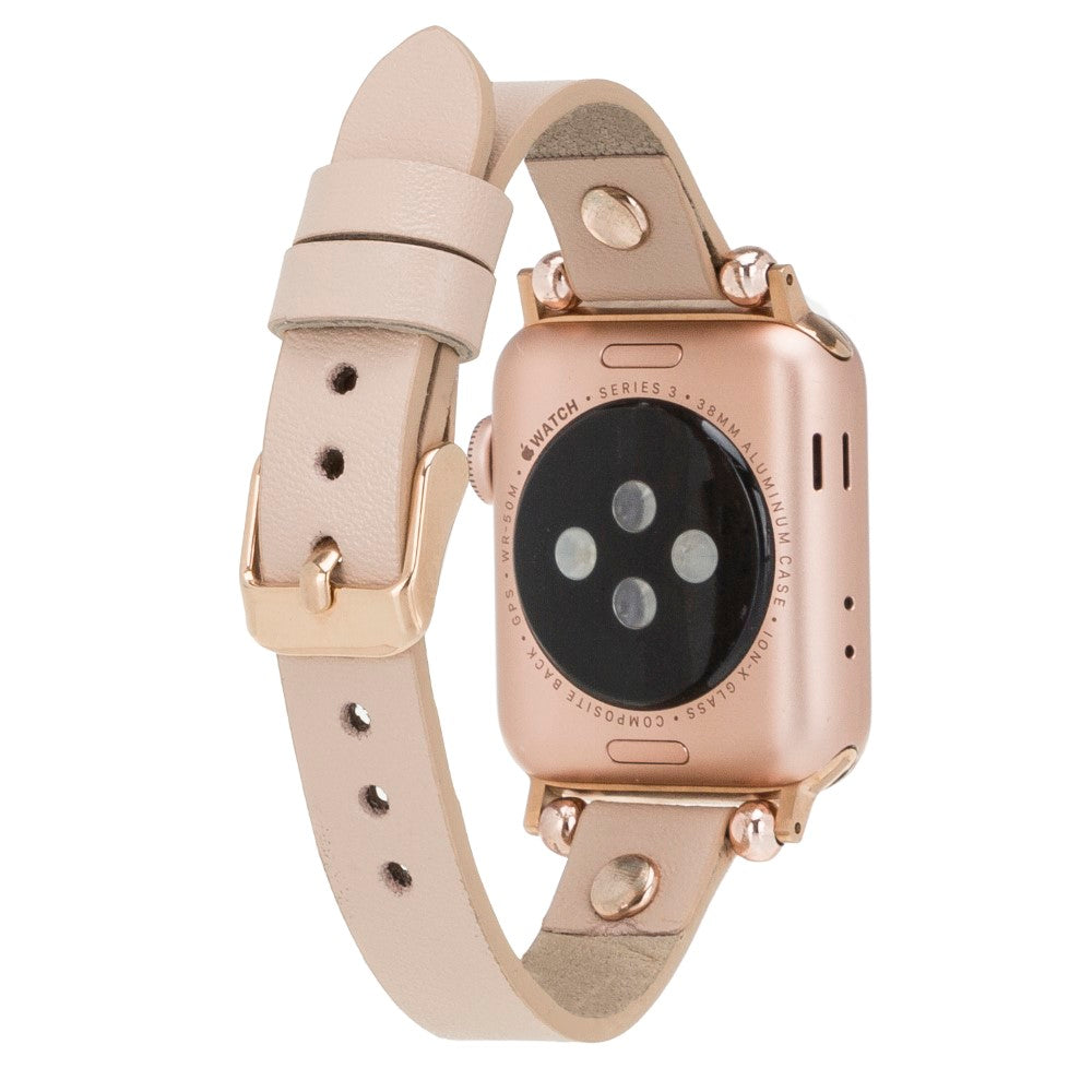 Apple Watch Uyumlu Deri Kordon RT ERC3 Bej