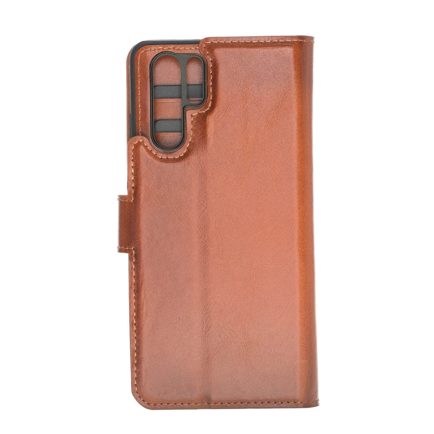 Huawei P30 Pro Compatible Leather Wallet Case RST2EF Brown