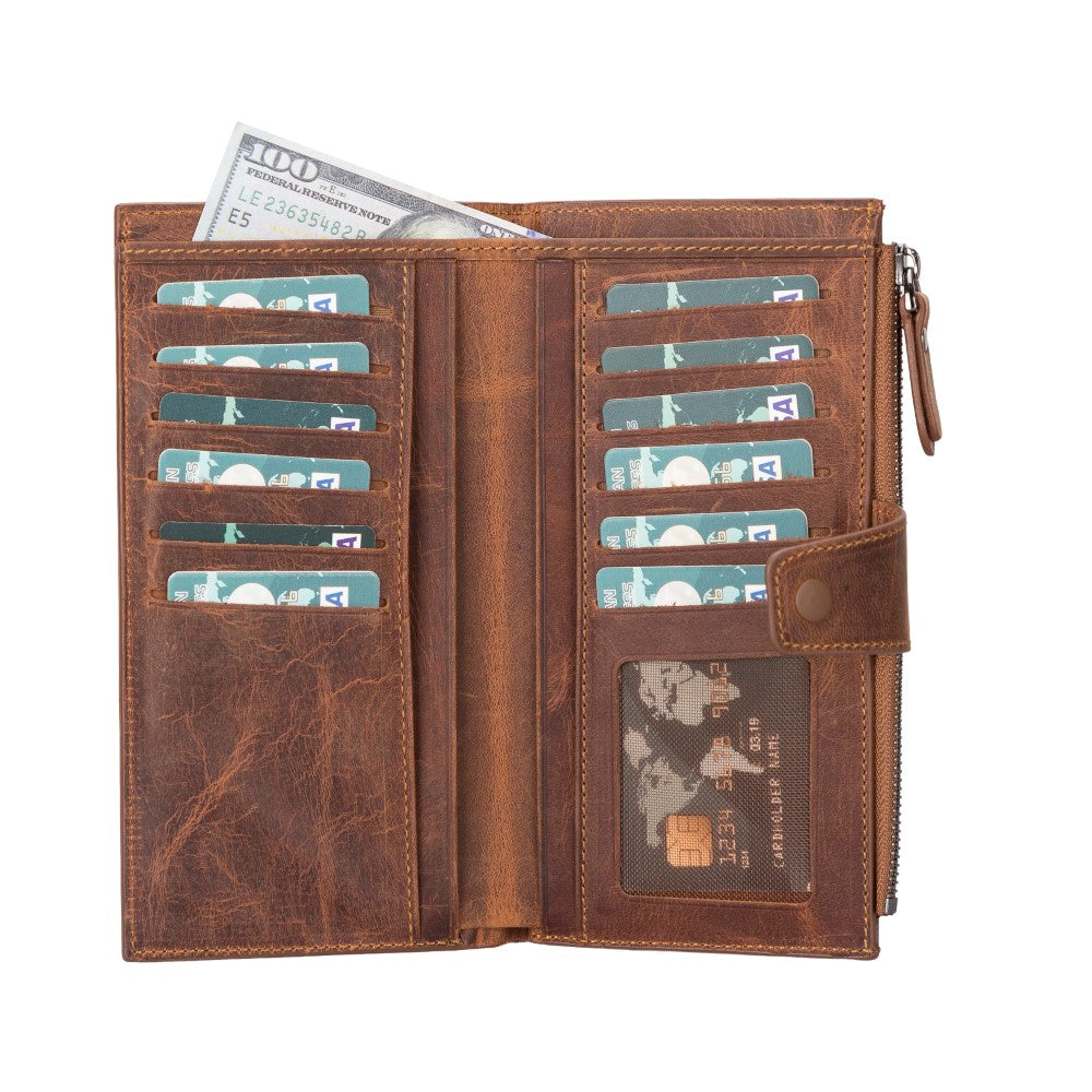 Lozan 6.5 inch Compatible Leather Card Holder Case G2 Brown