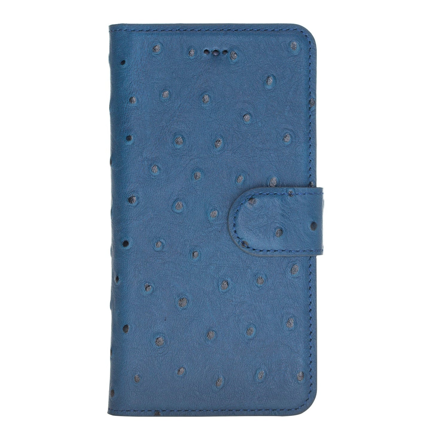 Apple iPhone X-XS Compatible Leather Wallet Case DE8 Blue