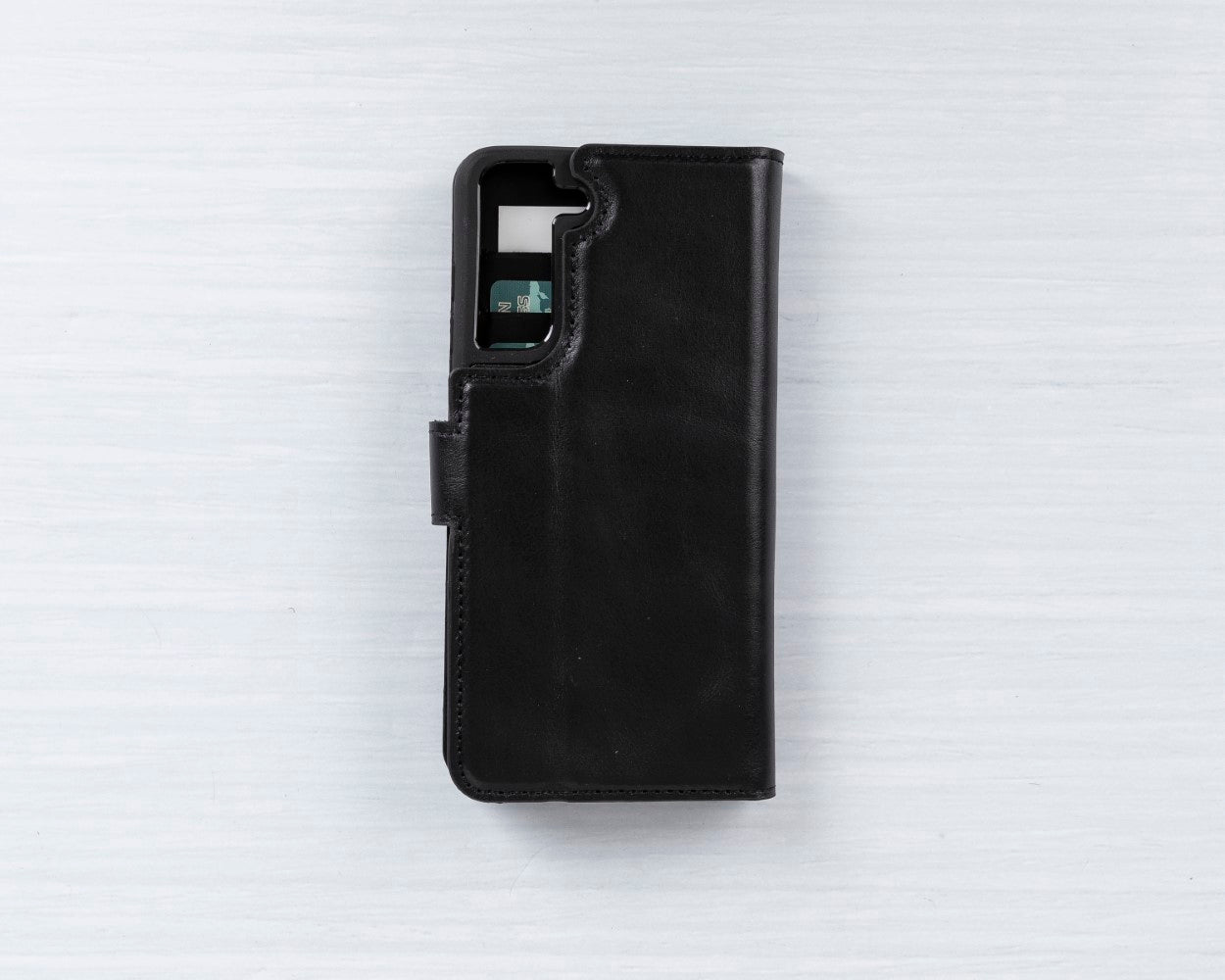 Samsung Galaxy S21 FE Compatible Leather Wallet Case RST1 Black