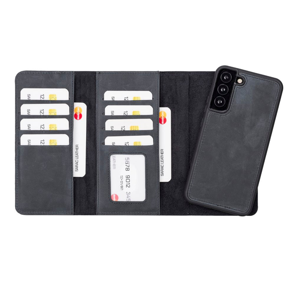 Samsung Galaxy S22 Plus Compatible Leather Wallet Case Santa G1