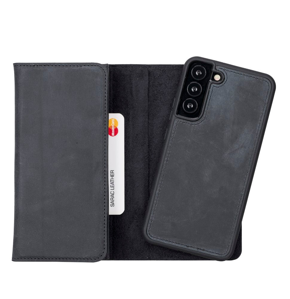 Samsung Galaxy S22 Plus Compatible Leather Wallet Case Santa G1