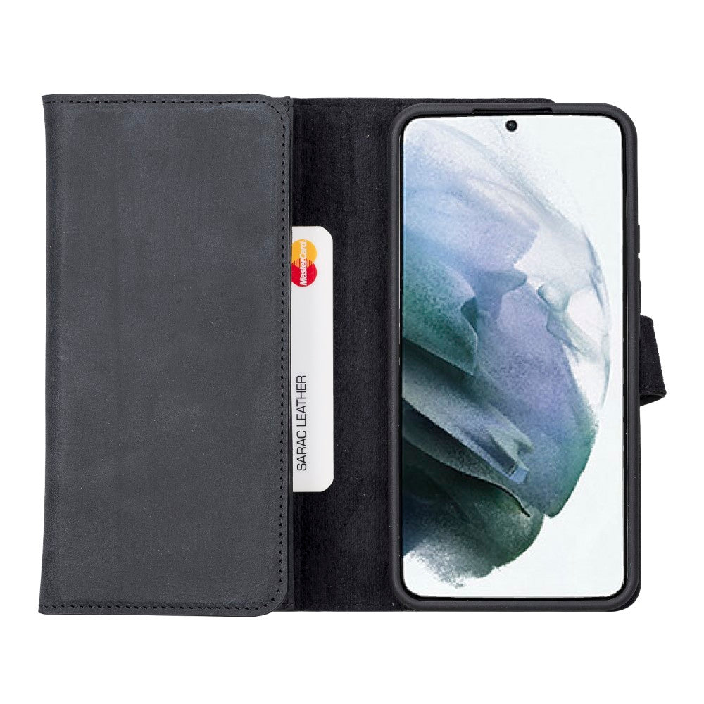 Samsung Galaxy S22 Plus Compatible Leather Wallet Case Santa G1