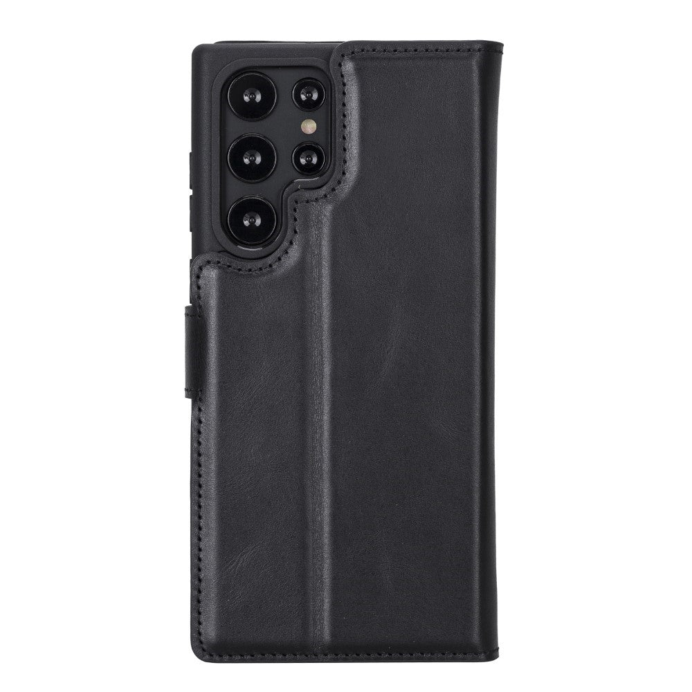 Samsung Galaxy S22 Ultra Uyumlu Deri Cüzdanlı Kılıf MWWN RST1