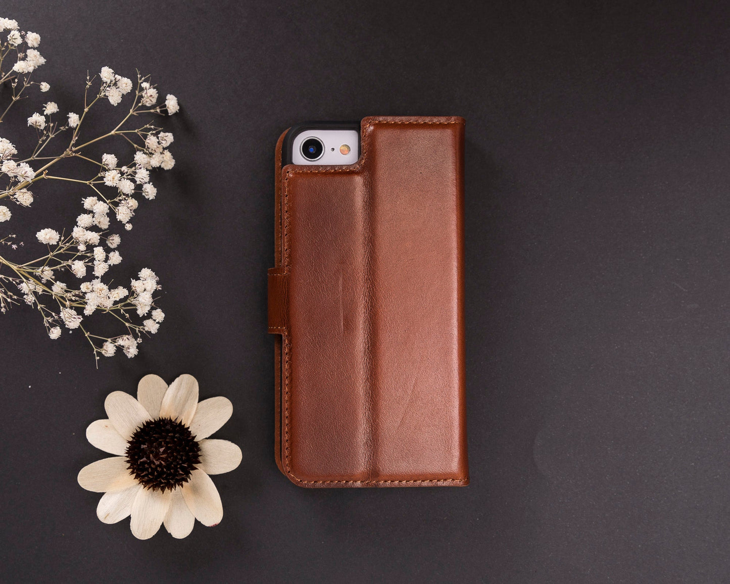 Magic iPhone 16E Detachable Leather Wallet Case